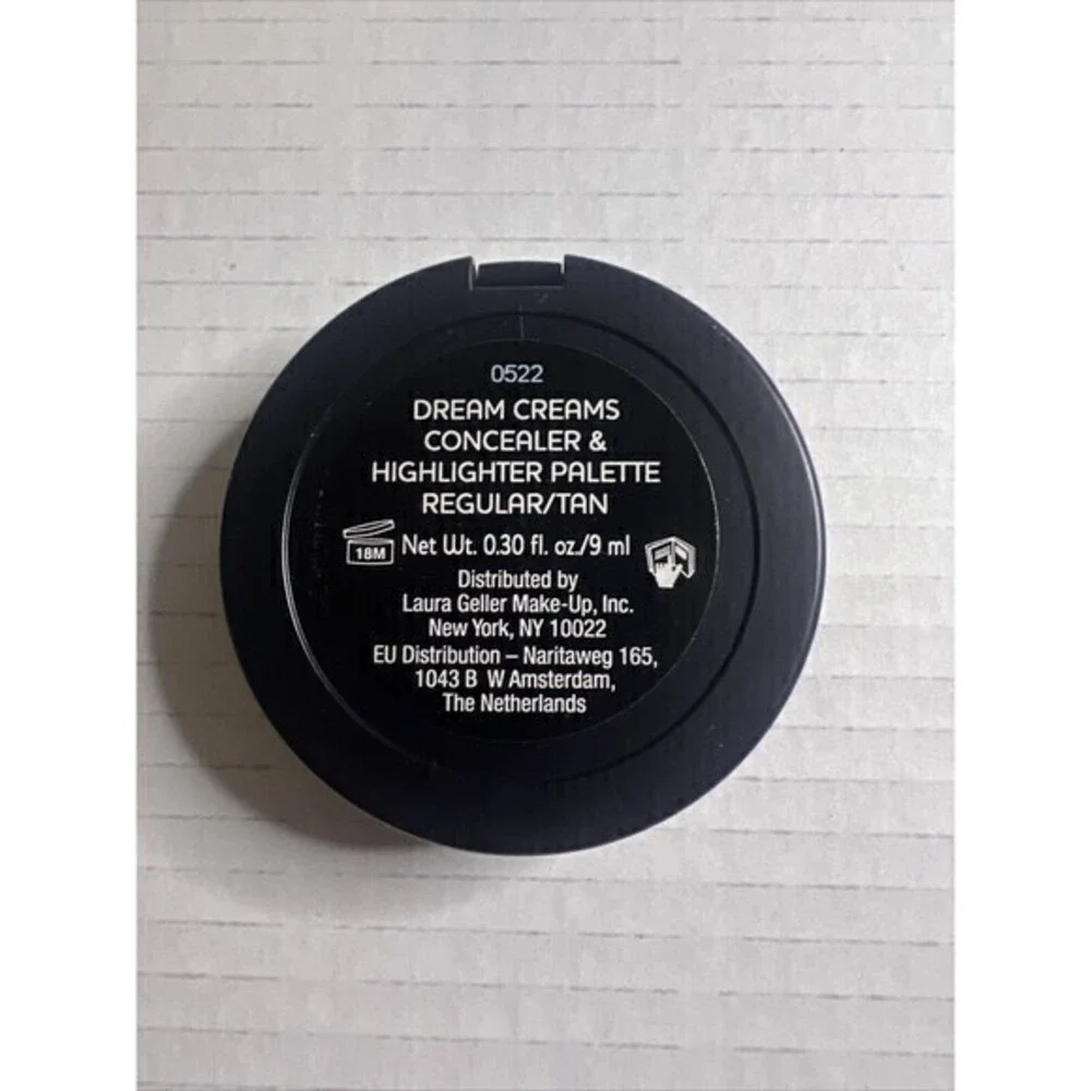 LAURA GELLER ~ DREAM‎ CREAMS CONCEALER & HIGHLIGHTER PALETTE ~ REGULAR / TAN